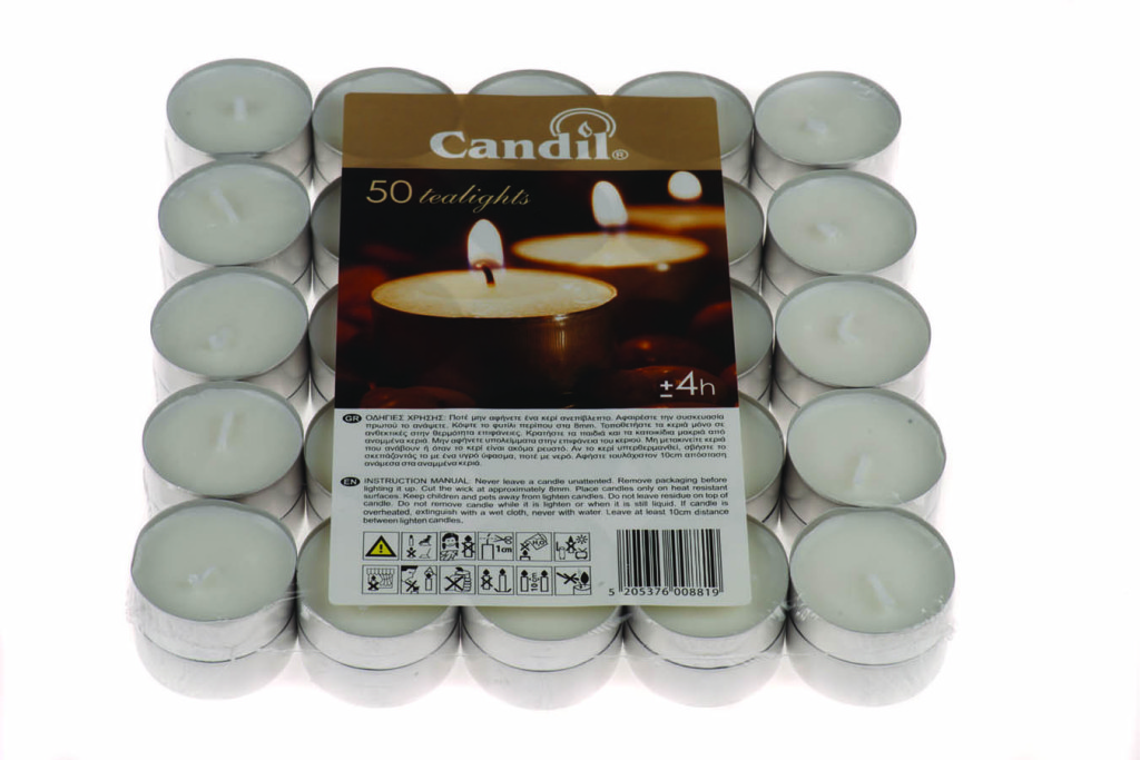 White Tealights Candil