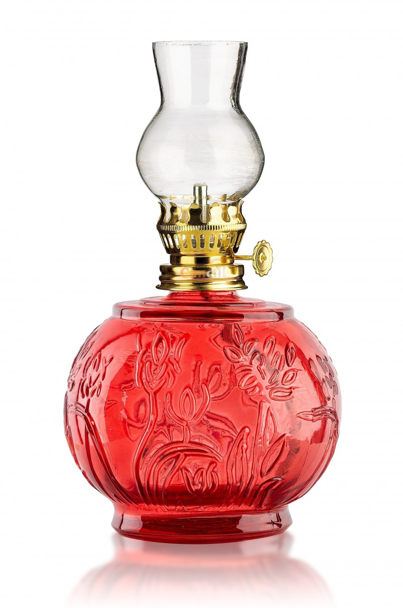 Oil lamp flower red